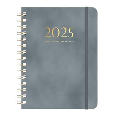 zanvin Daily Planner, Coil Planner Weekly Planner Diary A5 Taped Notebook Book, Gifts for Men