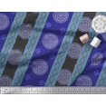 thumbnail image 1 of Soimoi Georgette Viscose Fabric Stripe & Mandala Decorative Print Sewing Fabric Yard 42 Inch Wide, 1 of 3