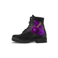 thumbnail image 4 of UKAP Women Leather Boot Floral Short Bootie Lace Up Ankle Boots Work Booties Waterproof Purple Rose 7.5, 4 of 6