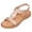 Or Rose, variante sur Sandales à Talon Compensé Bas à Bride Arrière Élastique pour Femmes avec Soutien de la Voûte Plantaire, Confortables, Bout Ouvert, Chaussures de Marche d'Été, Or, Taille 7