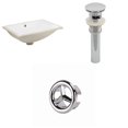 thumbnail image 1 of 20.75-in. W Rectangle Bathroom Undermount Sink Set In White - Chrome Hardware - Overflow Drain Incl. AI-20557, 1 of 9