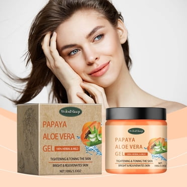 Dreparja Holiday Deals Papaya Aloe Extract Gel Tightens Skin Moisturizes Deeply And Recovers After Sun Exposure 100g