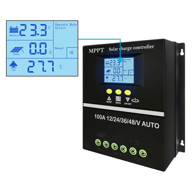 Helios Pro 80A MPPT Solar Charge Controller – Intelligent 12V/24V/36V/48V Auto Solar Regulator with LCD Display, 4800W Max PV Power