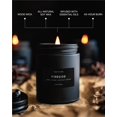 thumbnail image 4 of Craft & Kin Scented Black Candles for Men | Smokey Fireside Scented Candles | Long Lasting with 45 Hour Burn Time, 7.6oz, 4 of 6