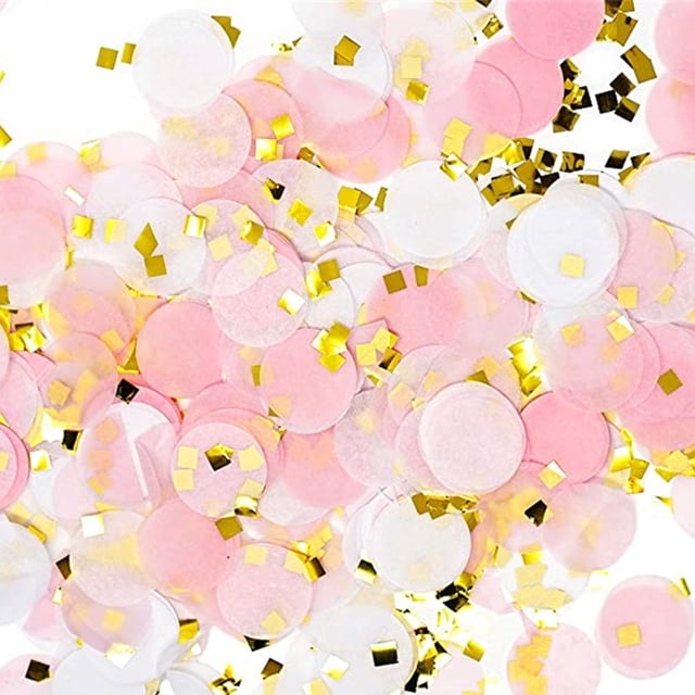 Maoww Mélange de Couleurs Mariage avec des Bouts de Papier Ronds Dispersés