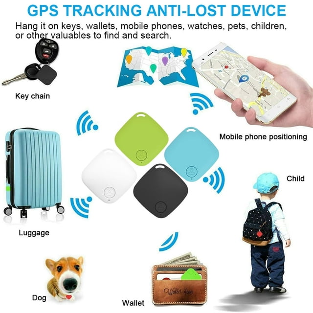 CHOK 82 ft Anti-lost Wireless GPS Tracker Locator Finder For Kid Key Pet Dog Bicycle Bag Black