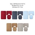 thumbnail image 4 of tredstone 3piece Stylish And Anti-slip U Shape Bath Rugs Easy To Install And Waterproof Modern Bath Mat Set sky blue 1Set, 4 of 6