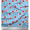 thumbnail image 1 of Soimoi Polyester Crepe Fabric Dot & Floral Artistic Decor Fabric Printed Yard 52 Inch Wide, 1 of 5