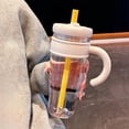 thumbnail image 4 of Fridja Home Decor Clearance Scald Proof Water Cup Heat Proof Plastic Straw Water Cup Ice Bar Water Cup Large Capacity Straw Drop Proof Portable Water Cups, 4 of 6