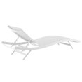 thumbnail image 4 of Modway Glimpse Modern Aluminum Patio Chaise Lounge Chair in White (Set of 4), 4 of 7