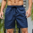 thumbnail image 2 of Besolor Men's Summer Swim Trunks Drawstring Quick Dry Board Shorts Bathing Suit with Mesh Lining Surfing Beach Shorts, 2 of 7