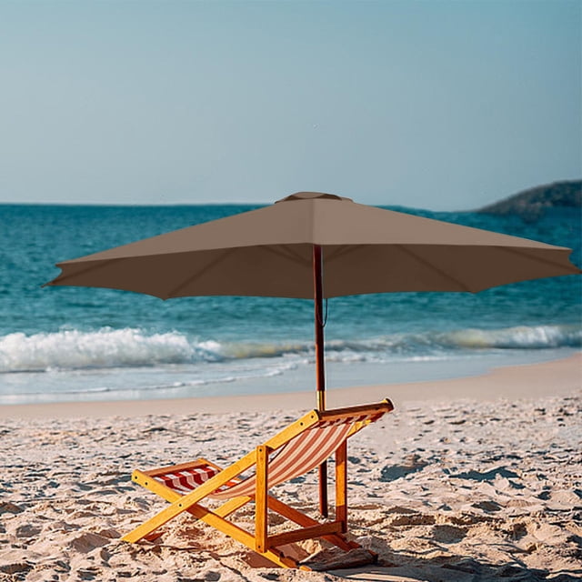 Large Outdoor Patio Umbrella 98.4 Inches 8 Ribs Market Table Umbrella,190T Heavy-Duty Rainproof UV Resistant Pool Umbrella,Umbrella Replacement Top Cover Replacement Canopy (Frame Not Included)