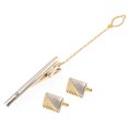 thumbnail image 3 of Shirt Cuff Links Tie Clip Set Business Style Alloy 1 Set Durable Men Formal Events, 3 of 4