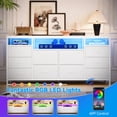 thumbnail image 4 of 10 Drawers (6+4) Long Mdf Fabric Drawer Tv Cabinet, 4 of 9