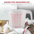 thumbnail image 2 of 3pc Plastic Measuring Jug Set Large 4 Cup, 2 Cup and 1 Cup Capacity BPA Free Measuring Beakers with Angled Grip Essential Kitchen Accessories, 2 of 8