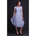 thumbnail image 2 of Bimba Robe Débardeur d'Été Décontractée Sans Manches pour Femme à Feuilles Bleues et Roses Florales Longueur Genou - Xxx-Grand, 2 of 6