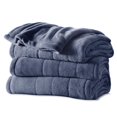 thumbnail image 3 of Sunbeam Microplush Heated Blanket, Queen, Heritage Blue, 3 of 4