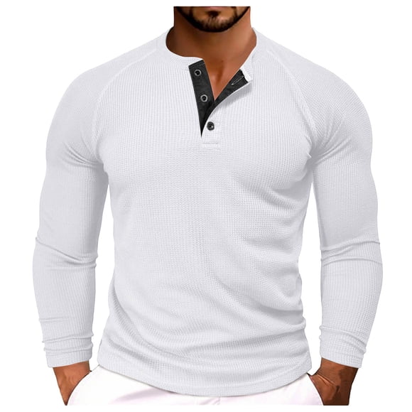 LUOGENLI Male T-shirts for Mens Men's Long Sleeve Crew Neck T Shirt Casual Holiday Shirts Pullover Tops Mens T-shirts Graphic Tees Funny Adult St. Patrick's Day White S