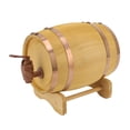 thumbnail image 3 of Wood Wine Barrel, Increasing Color Exquisite Workmanship Pine Brewing Barrel with Faucet for Spirits for Beer, 3 of 7