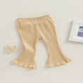 thumbnail image 3 of Infant Girl‘s Casual Leggings with Bell Bottom and Ribbed Texture, 3 of 8