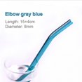 thumbnail image 1 of Glass Straw Heat And High Temperature Resistant 8mm*18cm Elbow Multi-color, 1 of 7