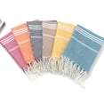 thumbnail image 4 of Serviette de Plage Style Turc à Rayures Tissées, Matériau Polyester, Design à Pompons, Grande Absorption d'Eau et Format Surdimensionné, 4 of 8