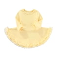 thumbnail image 1 of MIASHUI Robe de Fête en Tulle à Fleurs pour Tout-Petites Filles à Manches Longues pour la Danse et Jaune, 2-3 Ans, 1 of 4