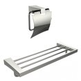 thumbnail image 1 of Multi-Rod Towel Rack With A Chrome Plated Toilet Paper Holder Accessory Set AI-13330, 1 of 5