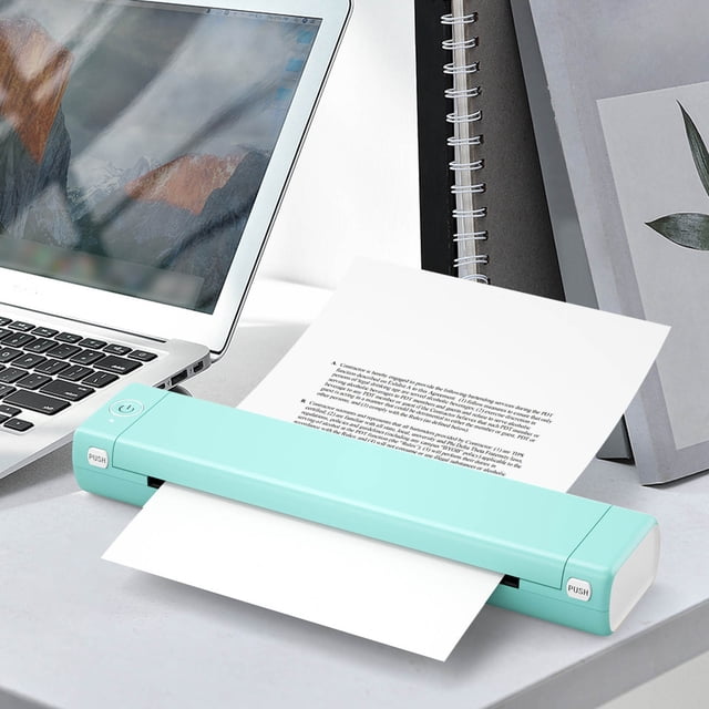 Tyidzon Wireless Printer Portable Supports A4 Inkless Mobile Ios Android Laptop Portable Printers Wireless for Travel Mobile Office School Home Car