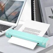 Iumwxz Wireless Portable Printer Inkless Mobile Bluetooth USB A4 Paper Travel Office School Home Car Battery Thermal Pack of 1 Green