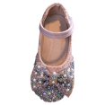 thumbnail image 1 of FhsagQ Slippers Girls Slippers Size 2 Silver Girls' Shoes Spring and Autumn Colored Diamond Bow Knot Small Medium and Large Children's Dance Shoes Performance Shoes 15, 1 of 9