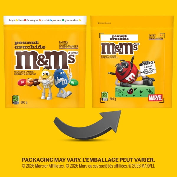 その他 m&ms M&M'S, Peanut Milk Chocolate Candies, Pantry Size Share Bag, 800g