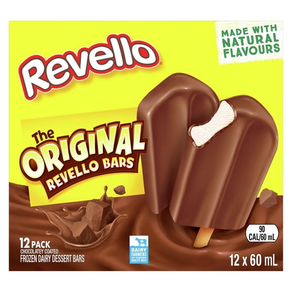 Popsicle Revello Barres de Dessert Glacé Laitier 12 x 60 ml