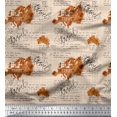 thumbnail image 1 of Soimoi White Velvet Fabric Text & Europe Map Travel Print Fabric by Yard 58 Inch Wide, 1 of 5
