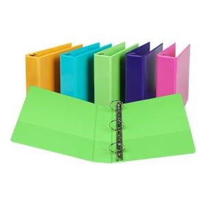 Samsill Earth’s Choice Couleur de mode durable biobasée 3 Binder de vue des anneaux, 2 Anneau rond de pouce, jusqu'à 25% Plastique à base végétale, USDA Certifié Biobased, Vert Lime, Valeur Deux Pack