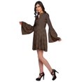 thumbnail image 3 of Moomaya Robe à Manches Longues Évasées pour Femmes, Décontractée, Imprimée, d'Été, Plissée, Kurta, 3 of 6