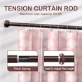 thumbnail image 2 of Shower Curtain Rod - Adjustable Tension Spring Shower Curtain Rod Tension Premium Stainless Steel -Slip No Drilling No Rust for Bathroom, 2 of 7