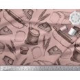 thumbnail image 2 of Soimoi Modal Satin Fabric Rolling Pin,Wheat & Sandwich Bread Food Decor Fabric Printed Yard 42 Inch Wide, 2 of 3