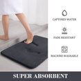 thumbnail image 4 of zanvin Bath Mats, Memory Foam Bath Mat 5 Set Bathroom Rugs for 5 Pcs Toilet Mats Universal Soft Comfortable Water Absorption Non-Slip Thick Machine Washable Easy Dry Dark Color, Gifts for Him, 4 of 5