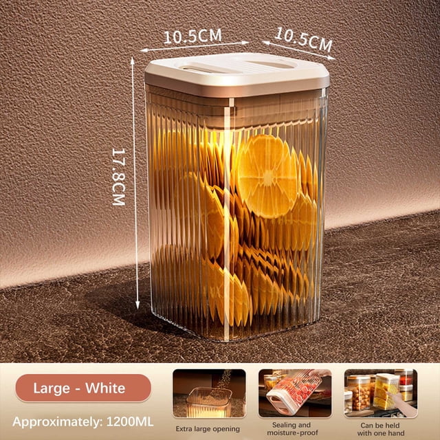 Wzzjkit Contenants de Céréales Rangement, Réservoir Scellé à Pression Rangement de Cuisine Réservoir de Qualité Alimentaire Boîte de Rangement de Grains en Plastique, Contenant de Rangement pour Riz