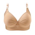 thumbnail image 1 of Timegard 3pc Bras for Women No Underwire Plus Size Adjustable Strap Ruched Comfort Everyday Bralette, 1 of 7