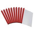 thumbnail image 1 of Unique Bargains Clear Report Covers with Sliding Bar, 25mm 135 Sheets Capacity, Red, 10Pack, 1 of 6
