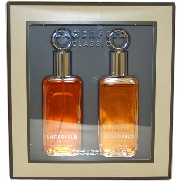 Lagerfeld Classic by Karl Lagerfeld for Men Gift Set - 2 oz. Eau De Toilette Spray + 2 oz. Aftershave Splash