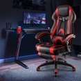 thumbnail image 2 of Costway Chaise de Sport Électrique Ajustable Style Course avec Appui-Tête Rembourré, Support Lombaire Rouge, 2 of 10