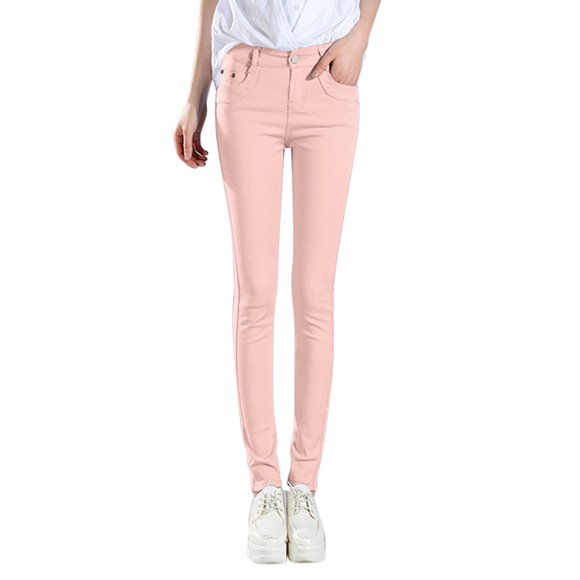 iHPH7 Skinny Jeans for Women, Jeggings for Women, Stretchy Jeans for Women, Slim Fit Jeans, Tummy Control Jeans for Women, Pink S