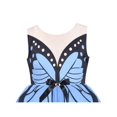 thumbnail image 4 of Robe Fille Bleu Papillon Broderie Tulle Fête Sans Manches Dos Nu 8 Ans, 4 of 6