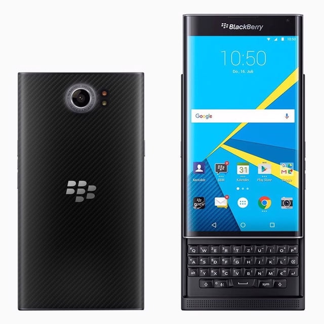 BlackBerry Priv Déverrouillé - Noir - Remis à Neuf, État Impeccable. Ce Téléphone Intelligent Présente un design Noir avec un Clavier QWERTY Coulissant et un Écran Tactile. l'Arrière Présente une Finition Texturée avec le logo BlackBerry et une Caméra Arrière. Remis à Neuf en État Impeccable, Il Peut Avoir des Égratignures Ou des Éraflures Légères. Comprend un Câble USB et un Adaptateur USB Mural, Emballé dans une Boîte de Marque « The Mobile Base ».