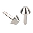 thumbnail image 2 of 100 Pcs Pieds Clou Argent Blanc Fer DIY Cuir Sac à Main Plat Champignon Pointe Rivet Accessoires, 2 of 9
