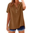 thumbnail image 1 of T-Shirts Femmes Lot Mode Décontractée Col en V Manches Courtes Haut T-Shirt - Hontri, 1 of 5