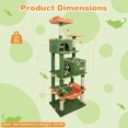 thumbnail image 2 of Costway 70" Cat Tree for Indoor Cats with Padded Top Perch, Dual Condos, Hammock, Platforms Green, 2 of 10